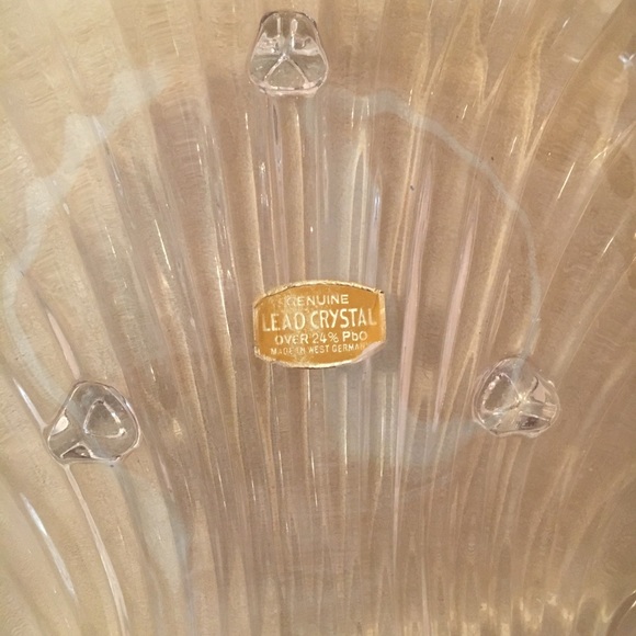 RARE! Handcut 24% Pbo Lead Crystal Candy Dish - Picture 6 of 6